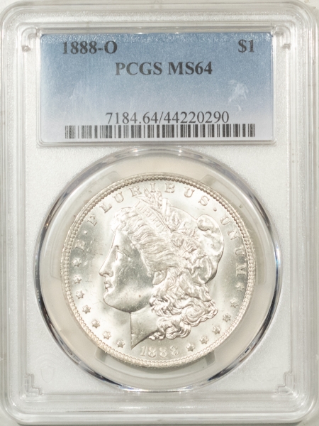 Morgan Dollars 1888-O MORGAN DOLLAR – PCGS MS-64 BLAST WHITE