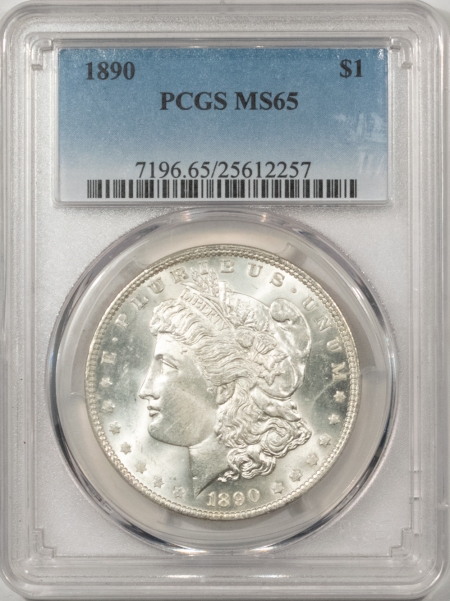Morgan Dollars 1890 MORGAN DOLLAR – PCGS MS-65 WHITE & WELL STRUCK!
