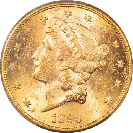 $20 1890-S $20 LIBERTY GOLD – PCGS MS-61 FLASHY!