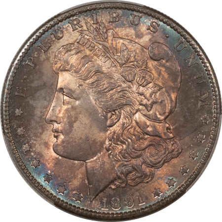 Morgan Dollars 1891-S MORGAN DOLLAR – PCGS MS-64 ORIGINAL & PREMIUM QUALITY!