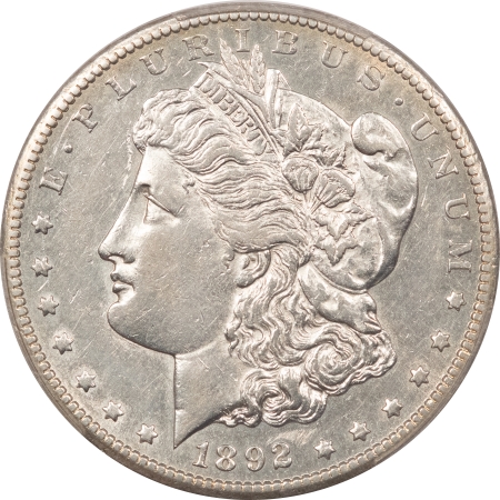 Morgan Dollars 1892-CC MORGAN DOLLAR – PCGS XF-45 LOOKS AU53, PREMIUM QUALITY!