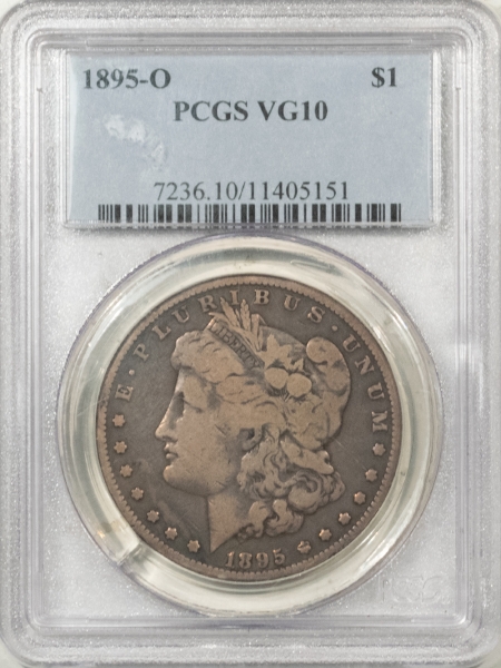 Morgan Dollars 1895-O MORGAN DOLLAR – PCGS VG-10 ORIGINAL!