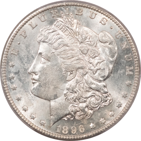 Morgan Dollars 1896-S MORGAN DOLLAR – PCGS MS-62, WHITE & FLASHY