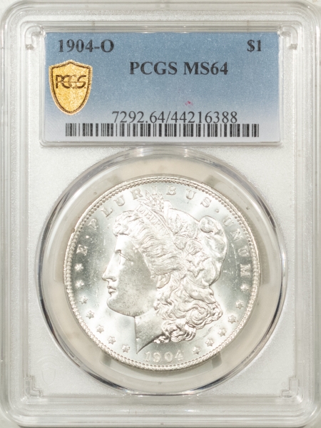 Morgan Dollars 1904-O MORGAN DOLLAR – PCGS MS-64, BLAST WHITE & PREMIUM QUALITY!