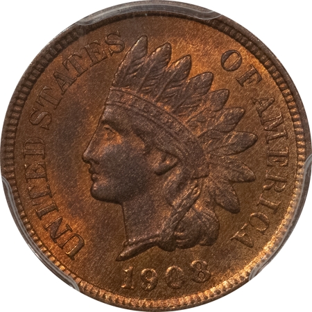 Indian 1908 INDIAN CENT – PCGS MS-64 RB