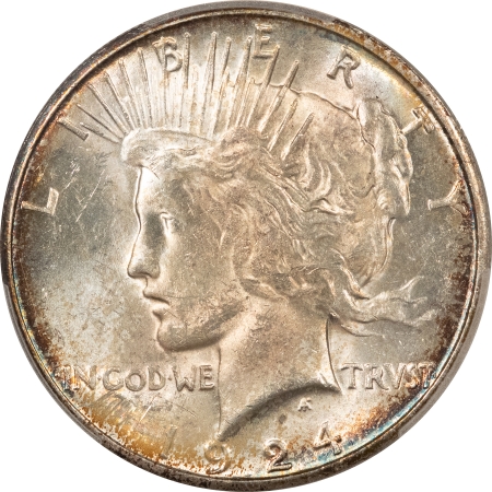 New Certified Coins 1924-S PEACE DOLLAR – PCGS MS-62 PRETTY!