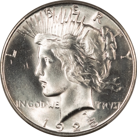 New Certified Coins 1925 PEACE DOLLAR – PCGS MS-65, BLAST WHITE & PQ! LOOKS MS-66!