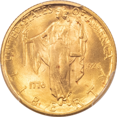 CAC Approved Coins 1926 $2.50 SESQUICENTENNIAL GOLD COMMEMORATIVE – PCGS MS-64, CAC APPROVED!