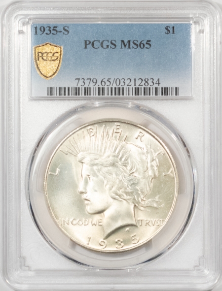 New Certified Coins 1935-S PEACE DOLLAR – PCGS MS-65 SMOOTH FRESH GEM!