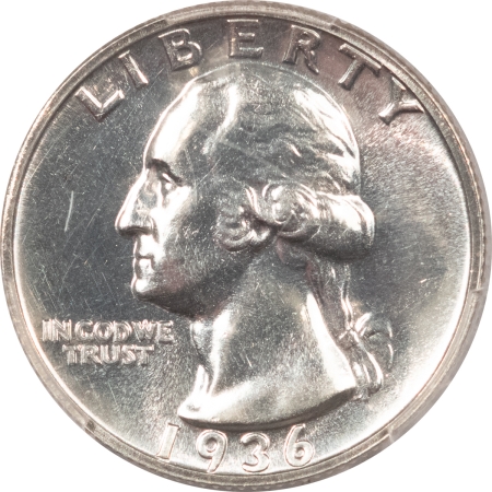 CAC Approved Coins 1936 PROOF WASHINGTON QUARTER – PCGS PR-62 RARE! ONLY POP 2, CAC APPROVED!