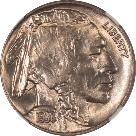 Buffalo Nickels 1938-D BUFFALO NICKEL – NGC MS-66 LUSTROUS!