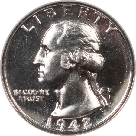 U.S. Certified Coins 1942 PROOF WASHINGTON QUARTER – PCGS PR-67 WHITE & SUPERB!