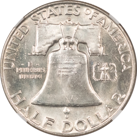 Franklin Halves 1958-D FRANKLIN HALF DOLLAR – NGC MS-64 FBL FRESH & PREMIUM QUALITY!