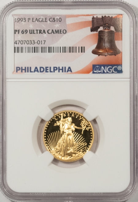 American Gold Eagles 1993-P PROOF $10 GOLD EAGLE – NGC PF-69 ULTRA CAMEO