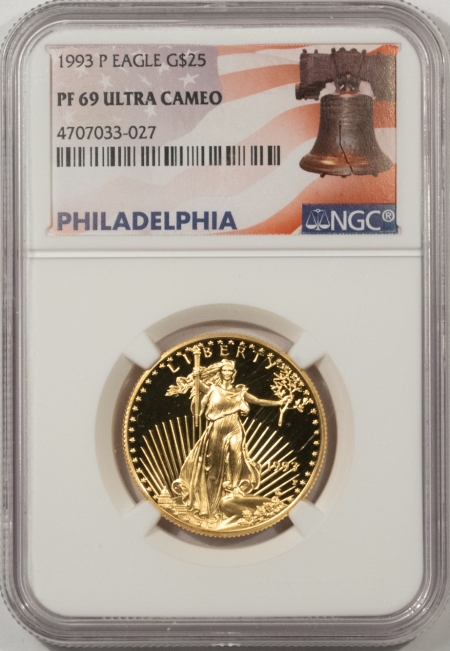 American Gold Eagles 1993-P PROOF $25 GOLD EAGLE – NGC PF-69 ULTRA CAMEO