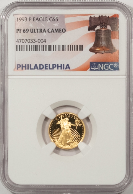American Gold Eagles 1993-P PROOF $5 GOLD EAGLE – NGC PF-69 ULTRA CAMEO