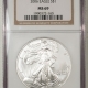 American Silver Eagles 2007-W AMERICAN SILVER EAGLE, EARLY RELEASE – NGC MS-69