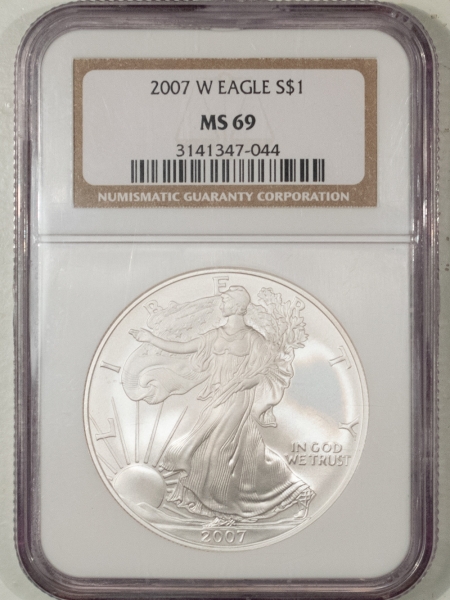 American Silver Eagles 2007-W AMERICAN SILVER EAGLE – NGC MS-69