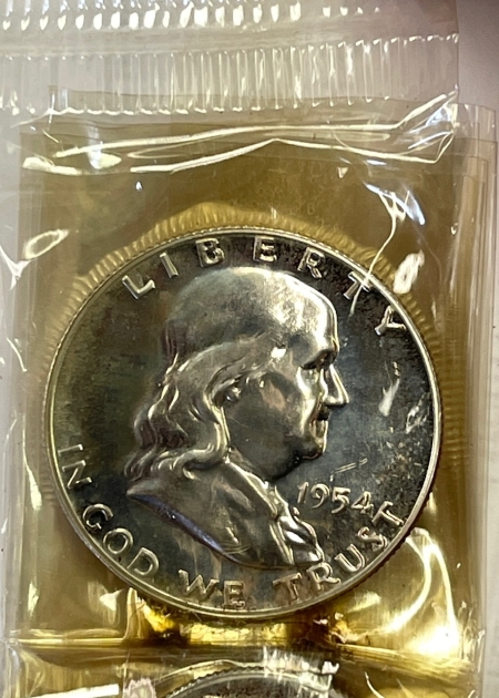 New Certified Coins 1954 U.S. ORIGINAL 5 COIN SILVER PROOF SET, ORIGINAL BROWN BOX, FRESH GEM SET
