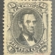 Postage SCOTT #90 12c BLACK, E GRILL, MINOR CRS, APP VF+, CAT $375, GREAT LOOKING STAMP!