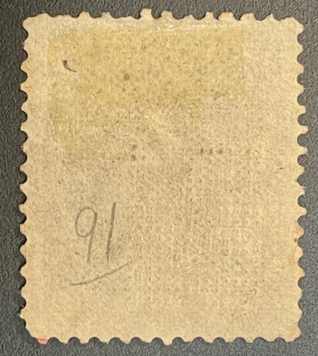 U.S. Stamps SCOTT #91 15c BLACK, E GRILL, USED, CC, TINY TONING SPOTS, APPEARS F/VF-CAT $725