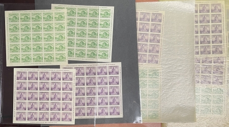 U.S. Stamps ALBUM OF 1930s FARLEY SOUVENIR SHEETS (QUANTITIES), ALL FRESH, MOG, CAT $400+