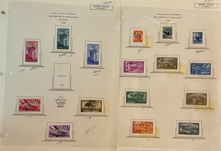 U.S. Stamps U.S. MILITARY WW II OCCUPATION IN EUROPE STAMPS, 199 DIFF, MOG ON PGS-CAT $1000+