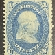 U.S. Stamps SCOTT #68 10c GREEN, USED & VF; VERY LIGHT CANCEL (BLUE), APPEARS UNUSED-CAT $60