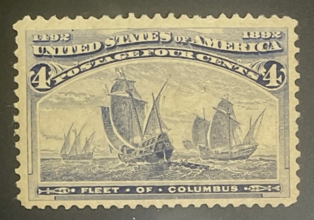 U.S. Stamps SCOTT #233 4c ULTRAMARINE, MOG, NICE COLOR & CENTERING, CAT $50