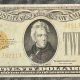 Small Gold Certificates 1928 $10 GOLD CERTIFICATE, FR-2400, STAINS/NICK IN TOP MARGIN, OTHERWISE F/VF