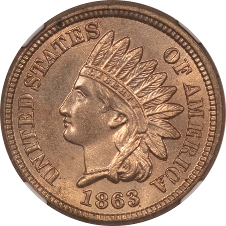 Indian 1863 INDIAN CENT – NGC MS-64 FLASHY!