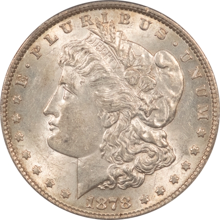 Morgan Dollars 1878 REVERSE OF 1879 MORGAN DOLLAR  VAM-222C – ANACS AU-55 FRESH, FLASHY!