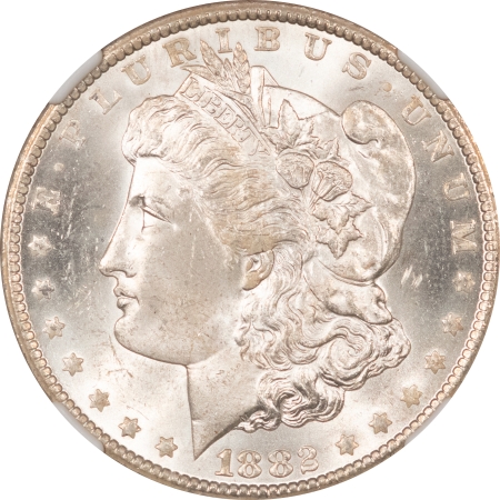 Morgan Dollars 1882-CC MORGAN DOLLAR – NGC UNCIRCULATED, DON EVERHART HAND SINGED LABEL!