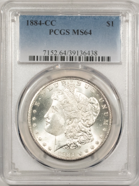 Morgan Dollars 1884-CC MORGAN DOLLAR – PCGS MS-64, FROSTY & PREMIUM QUALITY!
