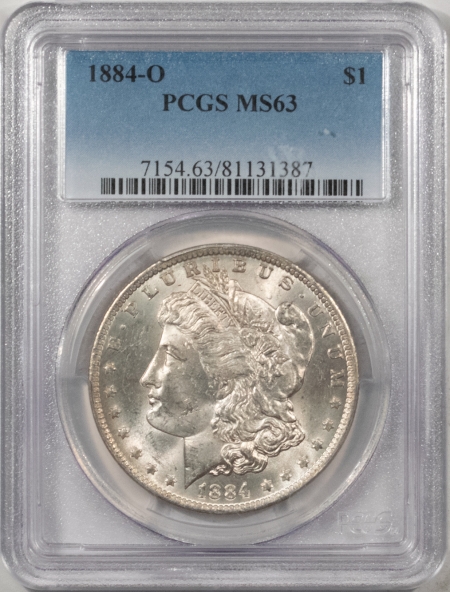 Morgan Dollars 1884-O MORGAN DOLLAR – PCGS MS-63 WHITE!