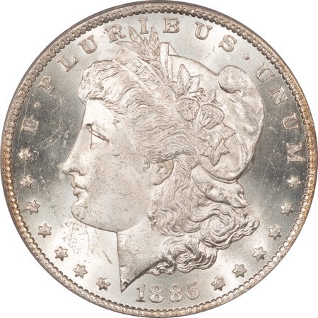 Morgan Dollars 1885-CC MORGAN DOLLAR – PCGS MS-64, BLAST WHITE