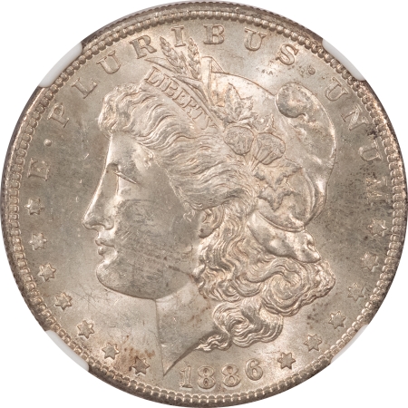 Morgan Dollars 1886-S MORGAN DOLLAR – NGC MS-62