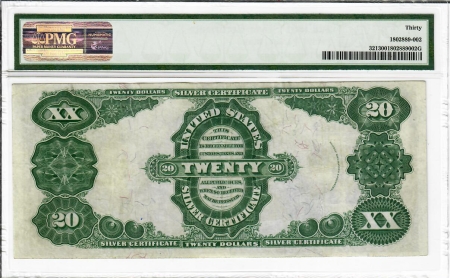 Large Silver Certificates 1891 $20 SILVER CERTIFICATE, FR-321, PMG VERY FINE 30