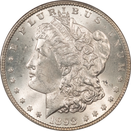 Morgan Dollars 1898 MORGAN DOLLAR – PCGS MS-64 WHITE!