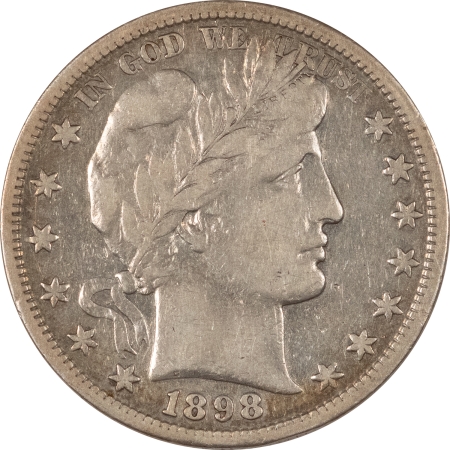 Barber Halves 1898-S BARBER HALF DOLLAR, FULL LIBERTY BUT OLD CLEANING