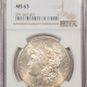 Morgan Dollars 1892-CC MORGAN DOLLAR NGC MS-62, BLAST WHITE & PQ! CARSON CITY!