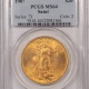 $20 1911-D $20 ST GAUDENS GOLD – PCGS MS-64, PREMIUM QUALITY, CAC APPROVED! GEM!