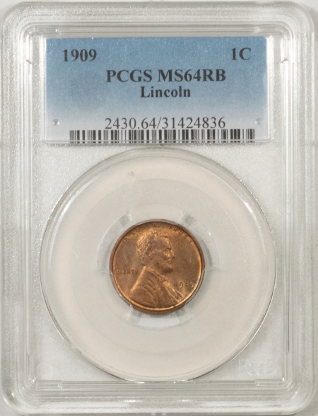 Lincoln Cents (Wheat) 1909 LINCOLN CENT – PCGS MS-64 RB