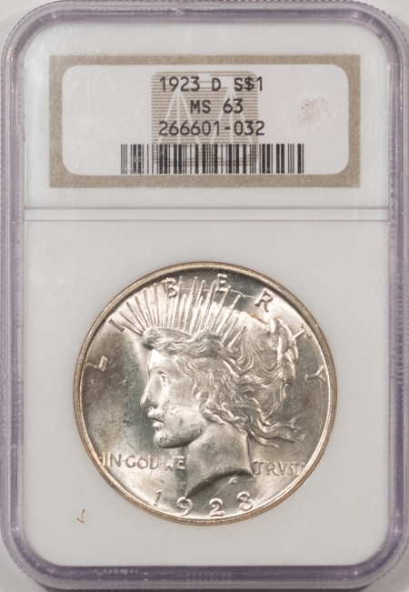 New Store Items 1923-D PEACE DOLLAR – NGC MS-63