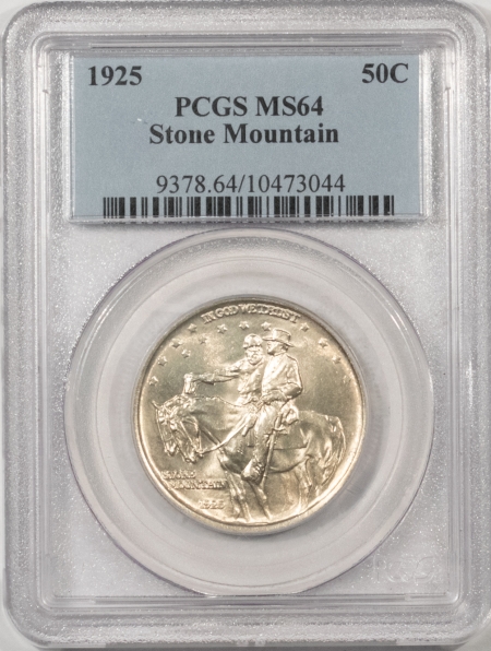 New Certified Coins 1925 STONE MOUNTAIN COMMEM HALF DOLLAR – PCGS MS-64 FLASHY PREMIUM QUALITY!