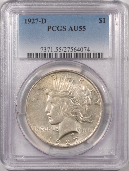 New Certified Coins 1927-D PEACE DOLLAR – PCGS AU-55