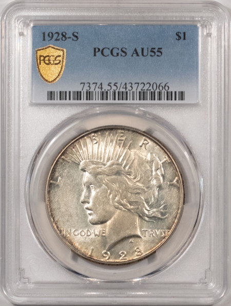 New Certified Coins 1928-S PEACE DOLLAR – PCGS AU-55