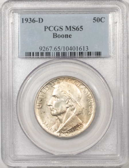 New Certified Coins 1936-D BOONE COMMEMORATIVE HALF DOLLAR – PCGS MS-65 FRESH LUSTROUS GEM!