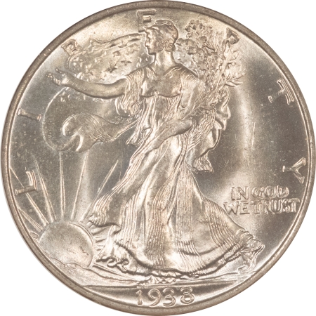 New Certified Coins 1938 WALKING LIBERTY HALF DOLLAR – ANACS MS-63, PQ! MS-64+ QUALITY! OWH!