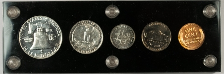 New Store Items 1952 U.S. 5 COIN SILVER PROOF SET, CH-GEM PROOF & FRESH, VINTAGE CAPITAL HOLDER